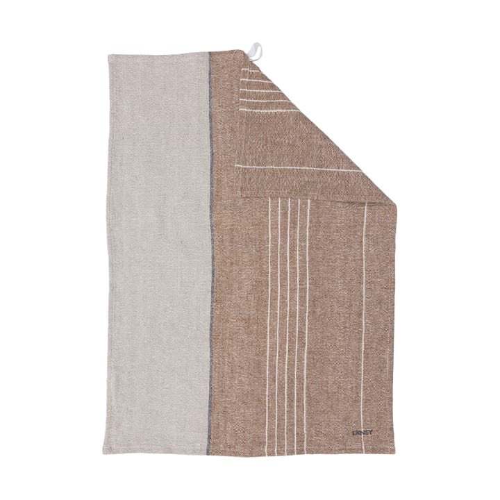 Ernst キッチンタオル ハーフリネン 47x70 cm - Caramel-natural - ERNST | エルンスト