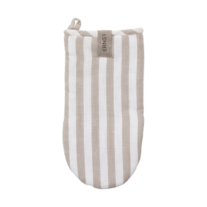 Ernst オーブンミット ワイドストライプ - Beige-white stripe - ERNST | エルンスト