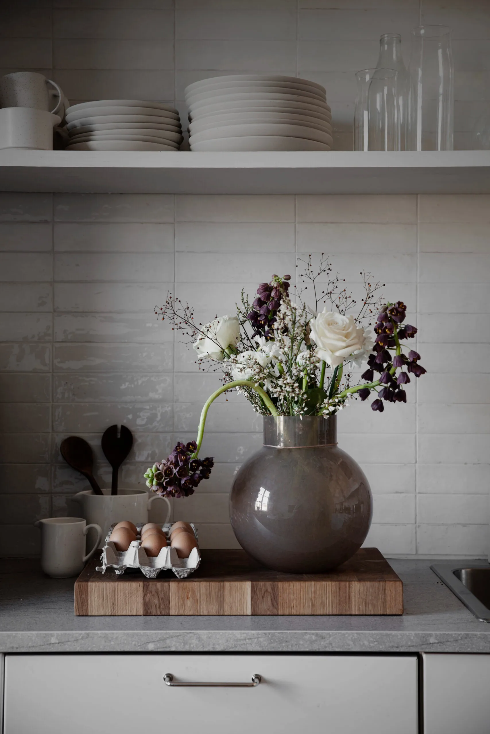 Ernst ガラス花瓶 ラウンド brown, H25 cm Ø24 cm ERNST | エルンスト