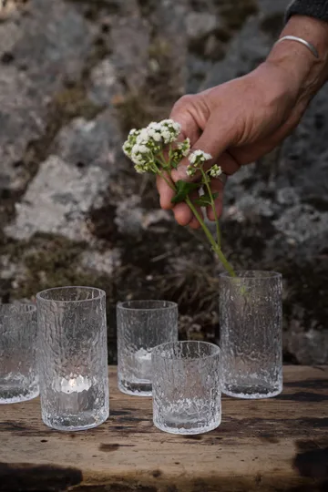 Ernst パターン入り花瓶 / キャンドルホルダー - Clear, Ø5.3x8.5 cm - ERNST | エルンスト