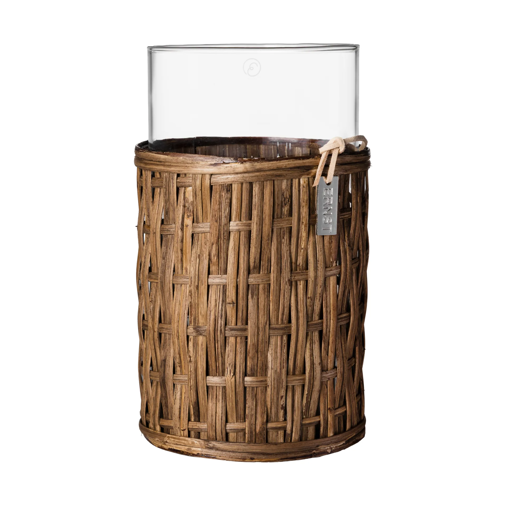 Ernst ベース／ティーライトホルダー バスケット入り, Dark brown, Ø10x18 cm ERNST | エルンスト