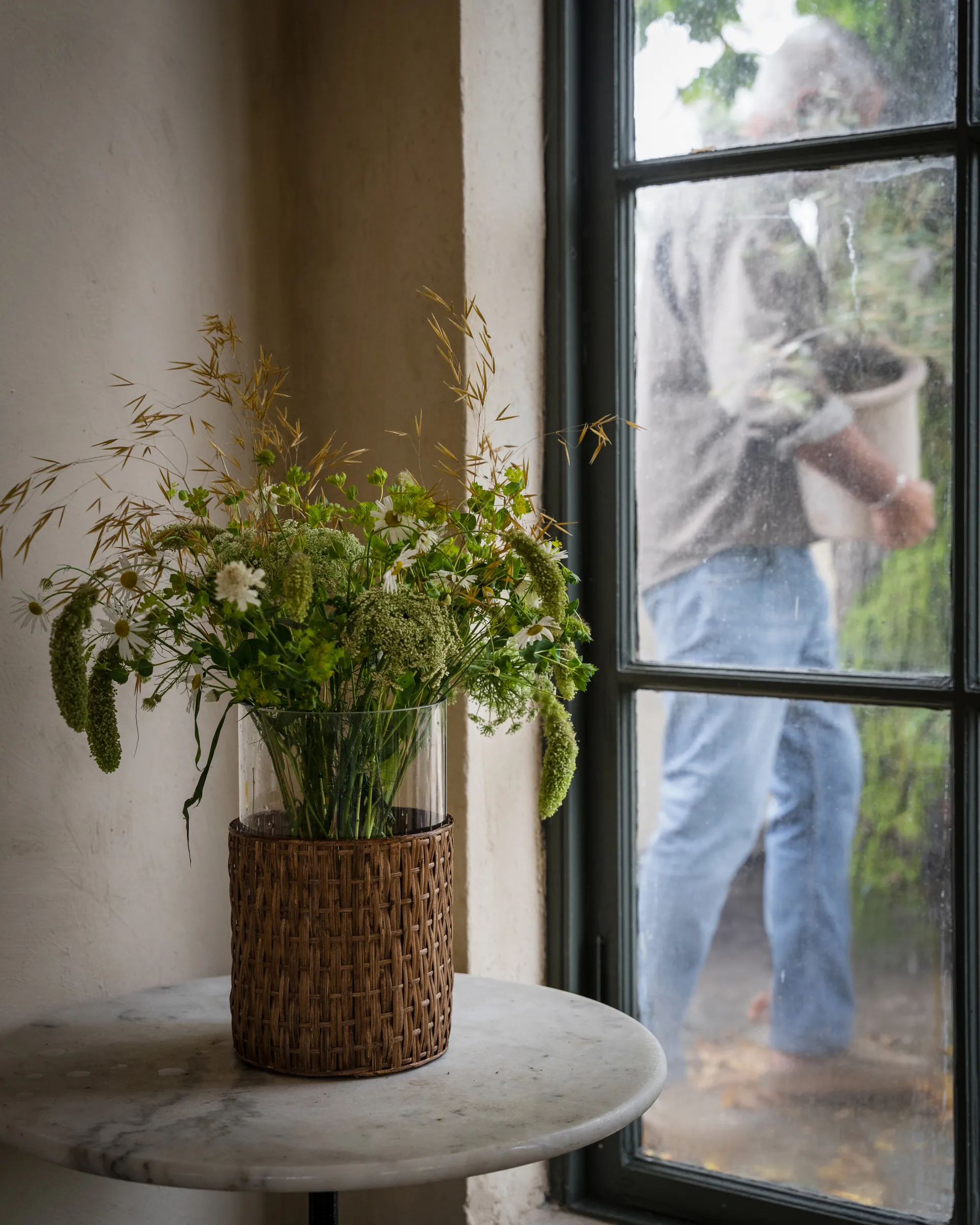 Ernst ベース／ティーライトホルダー バスケット入り, Dark brown, Ø18x30 cm ERNST | エルンスト