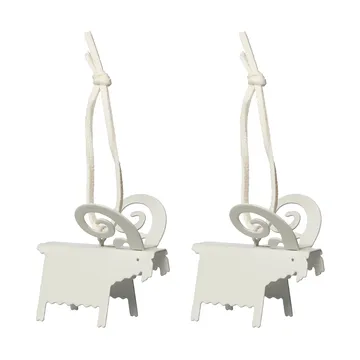 Ernst クリスマスオーナメント goat 2点セット - White 5 cm - ERNST | エルンスト