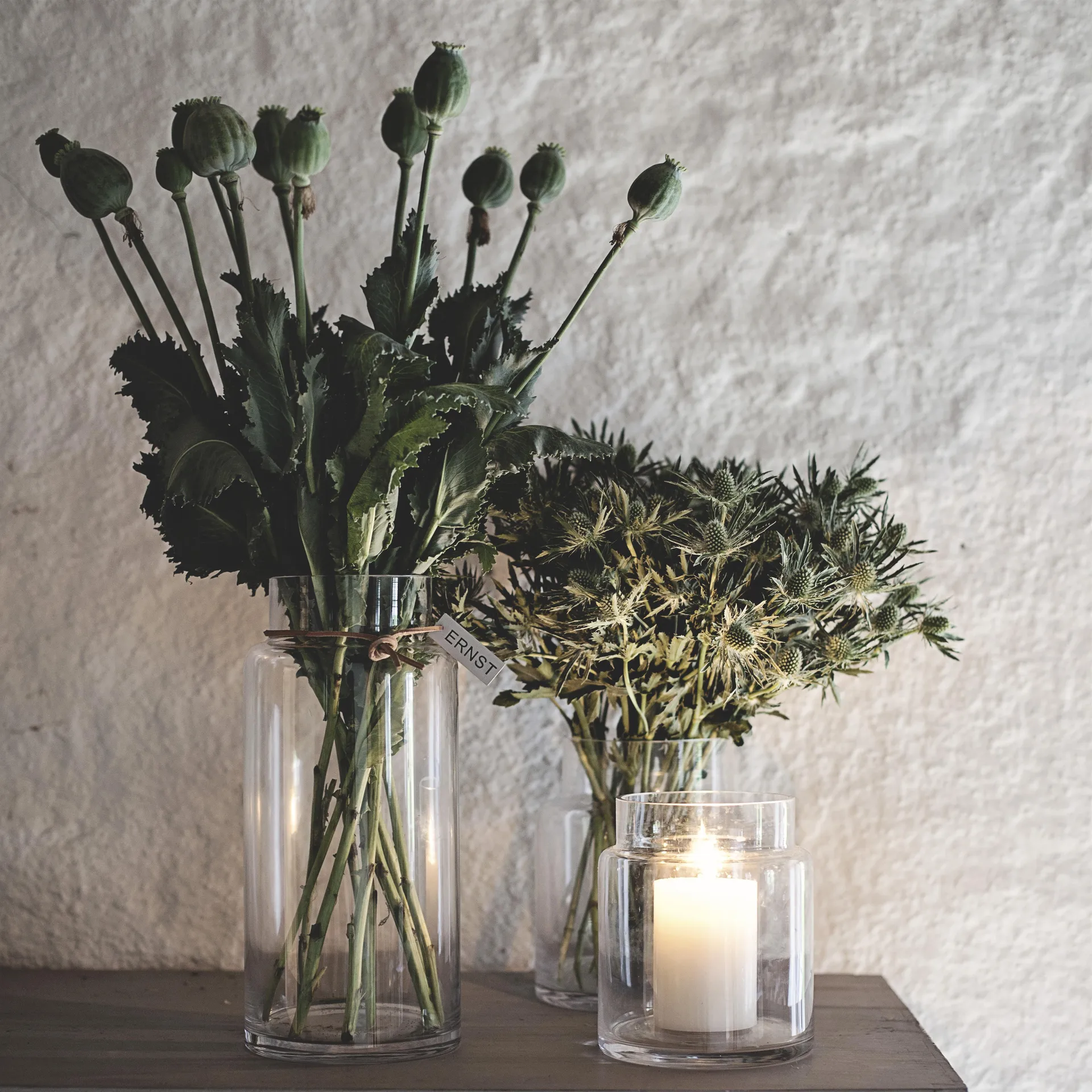 Ernst ガラス 花瓶 H33cm Ø11.5cm, clear ERNST | エルンスト