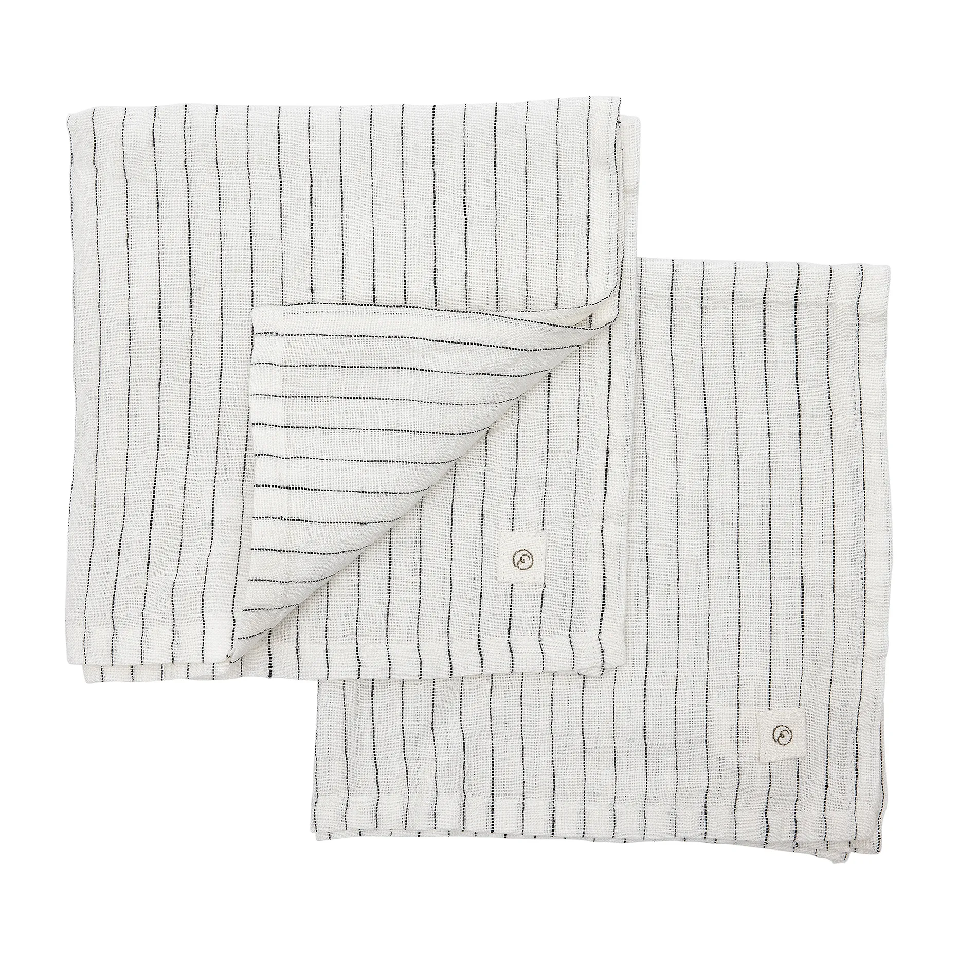 Ernst ファブリック ナプキン linen 40x40 cm 2パック, White-black ERNST | エルンスト