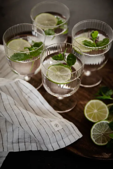 Ernst ファブリック ナプキン linen 40x40 cm 2パック - White-black - ERNST | エルンスト