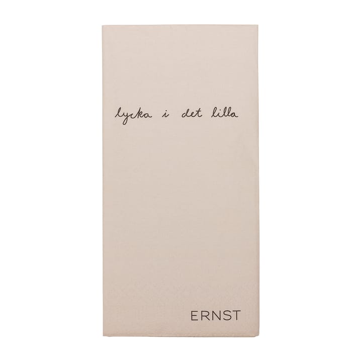 Ernst メッセージナプキン Lycka i det lilla 20パック - nature-black - ERNST | エルンスト