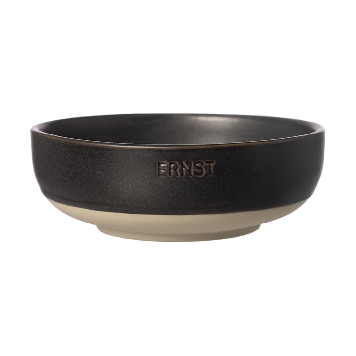 Ernst ボウル - Matte black-natural base, Ø14 cm - ERNST | エルンスト
