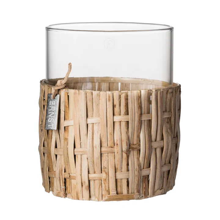 Ernst ベース／ティーライトホルダー バスケット入り - Nature, Ø10x12 cm - ERNST | エルンスト
