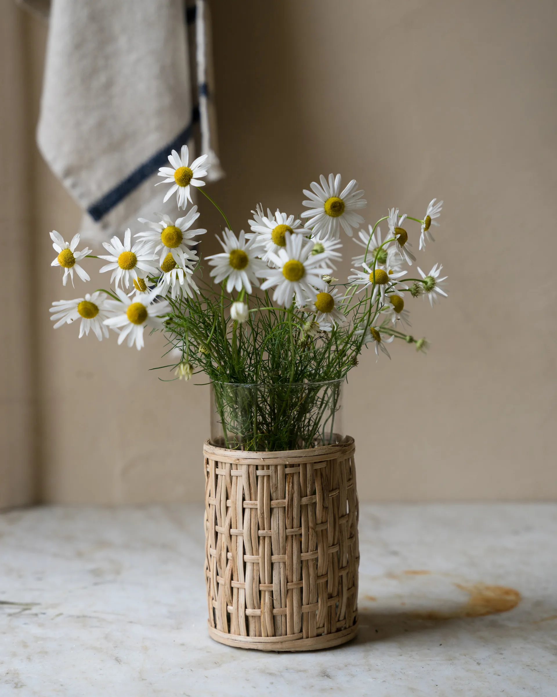 Ernst ベース／ティーライトホルダー バスケット入り, Nature, Ø10x18 cm ERNST | エルンスト