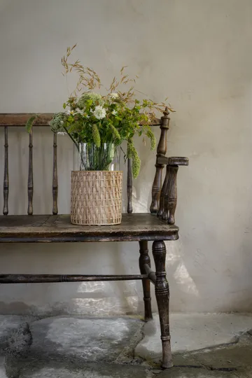 Ernst ベース／ティーライトホルダー バスケット入り - Nature, Ø18x30 cm - ERNST | エルンスト