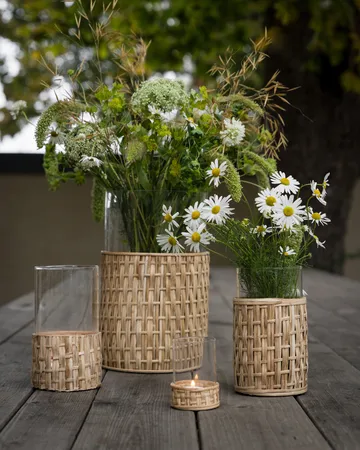 Ernst ベース／ティーライトホルダー バスケット入り - Nature, Ø7x8.5 cm - ERNST | エルンスト