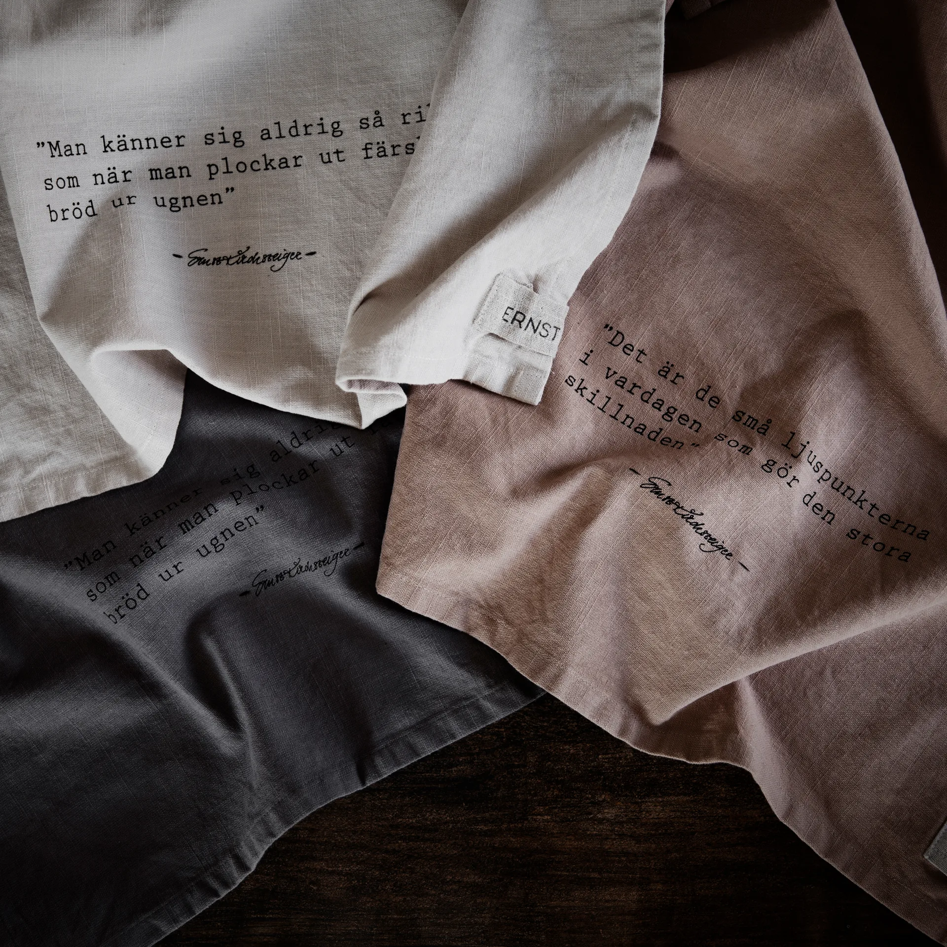 Ernst キッチンタオル quote Bröd, grey ERNST | エルンスト