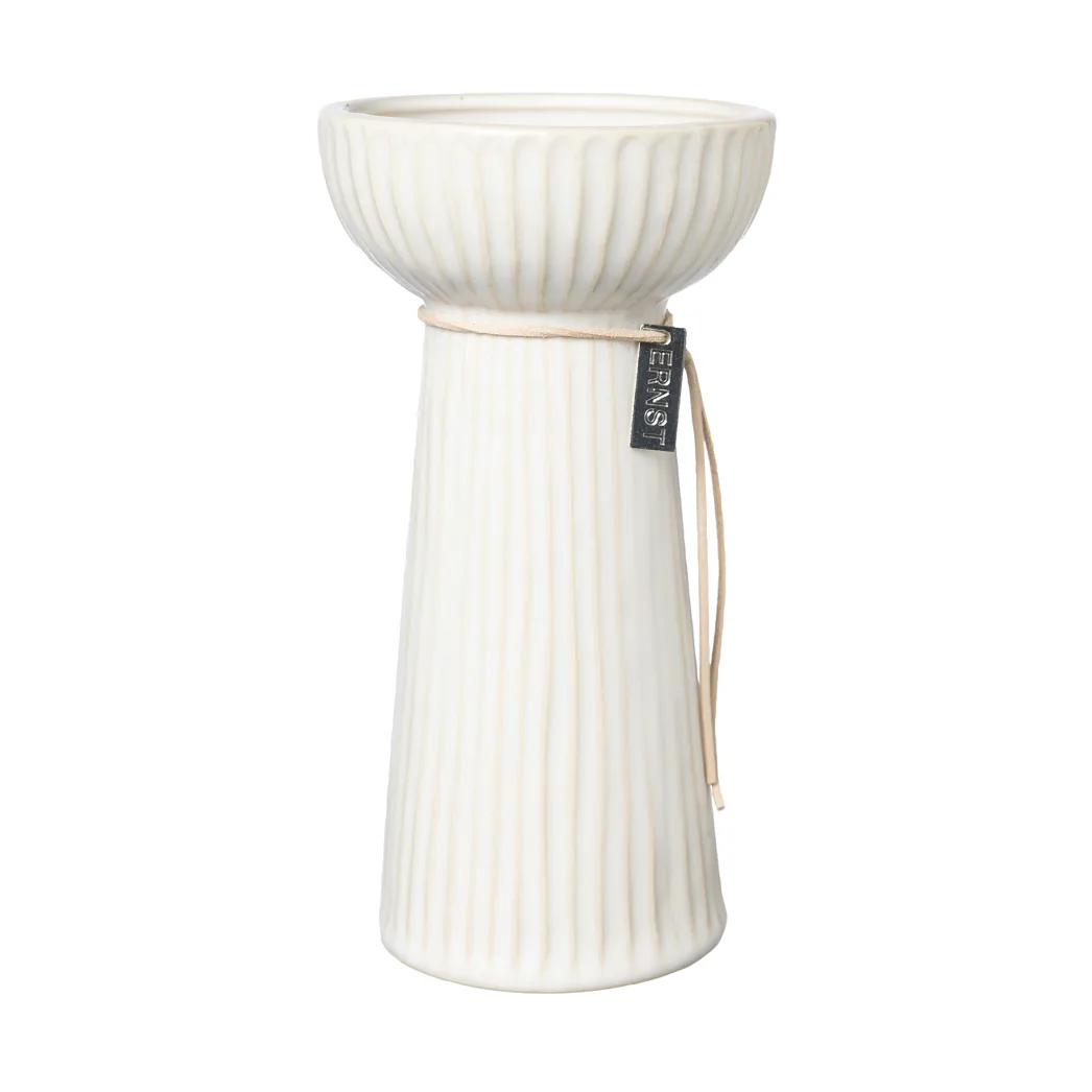 Ernst ribbed onion 花瓶 19 cm, Natural white ERNST | エルンスト