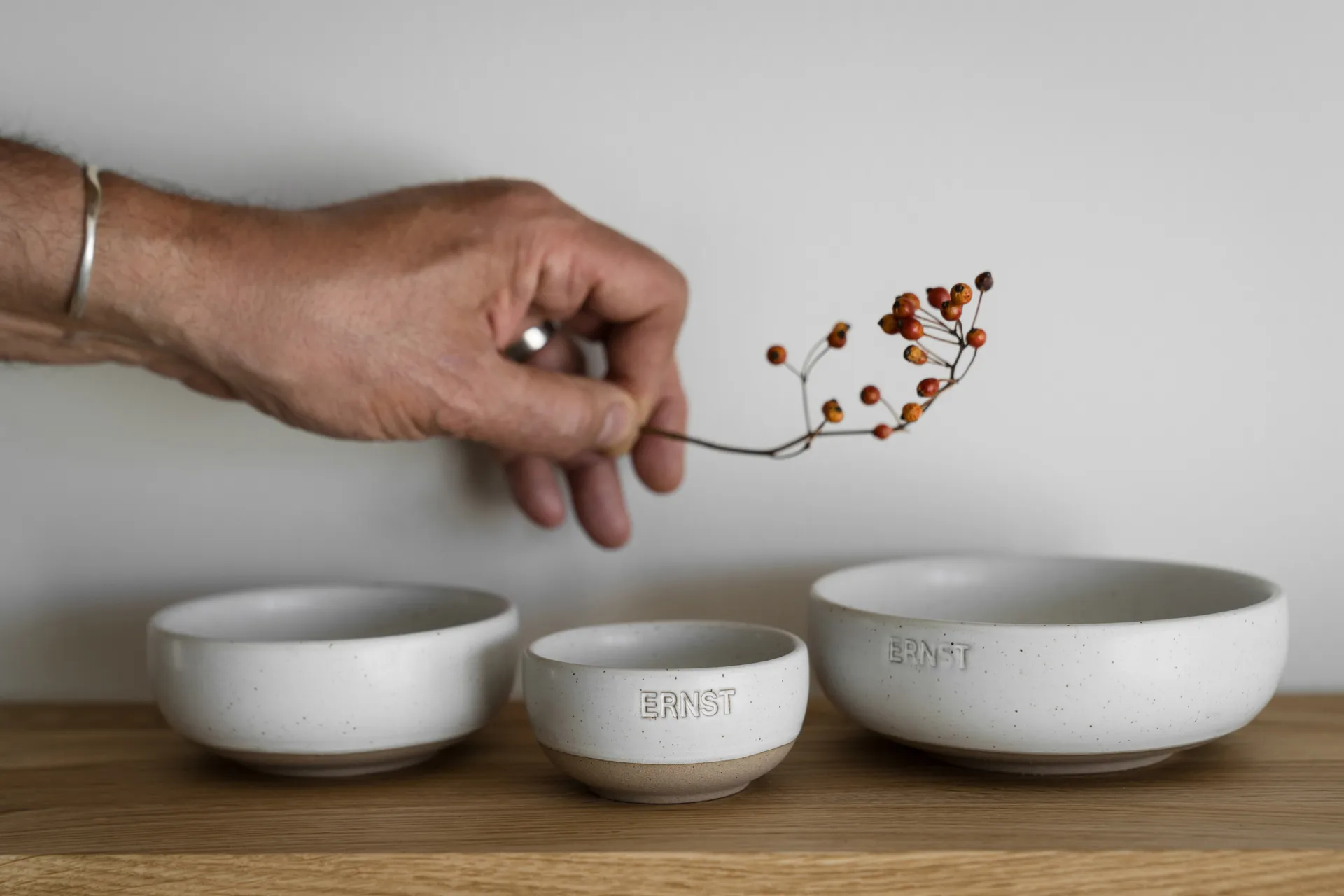 Ernst ボウル, White-natural base, Ø8 cm ERNST | エルンスト