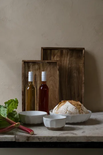 Ernst ボウル ストーンウェア - White-nature, Ø20 cm - ERNST | エルンスト