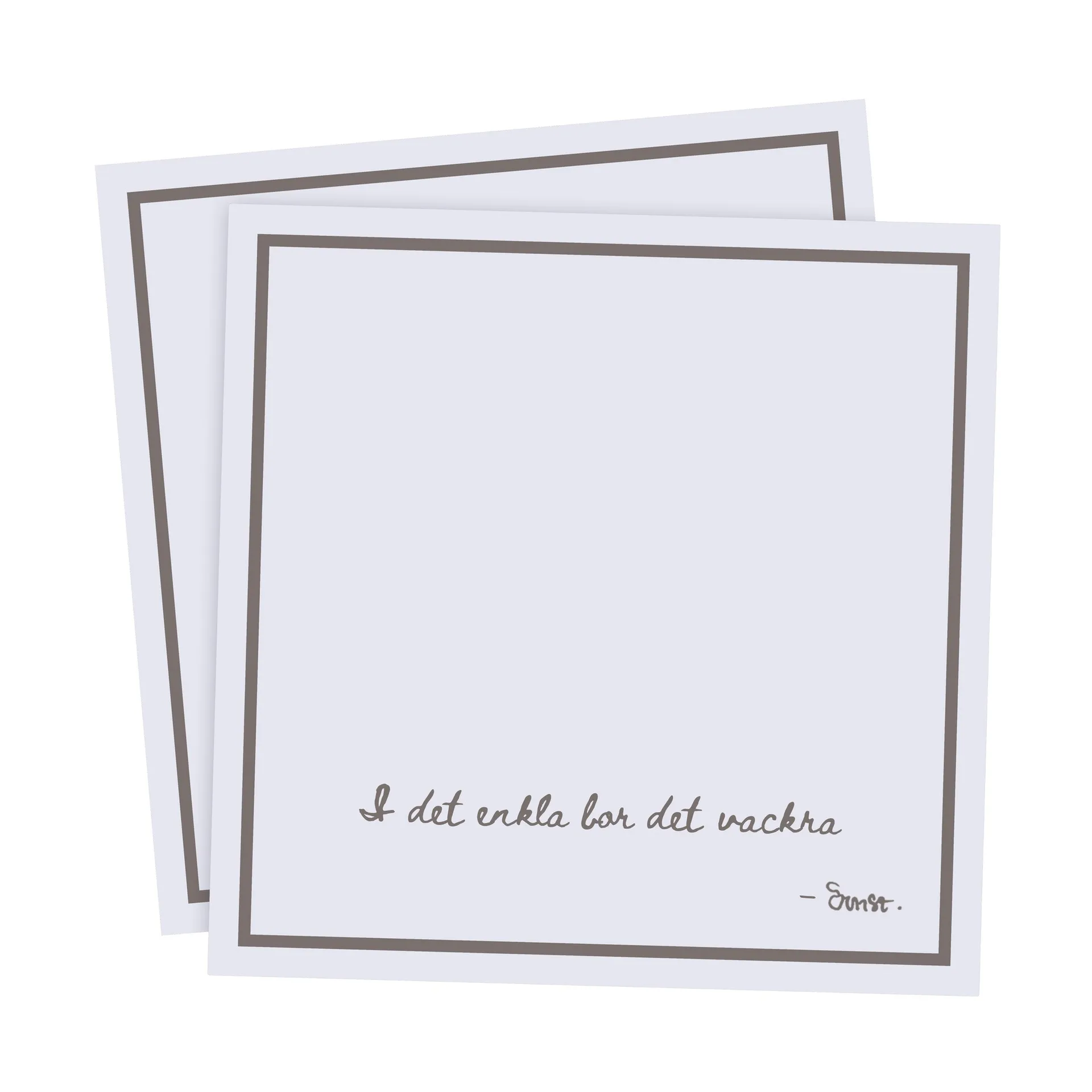 Ernst ナプキン with citat I det enkla 20パック, Light grey ERNST | エルンスト