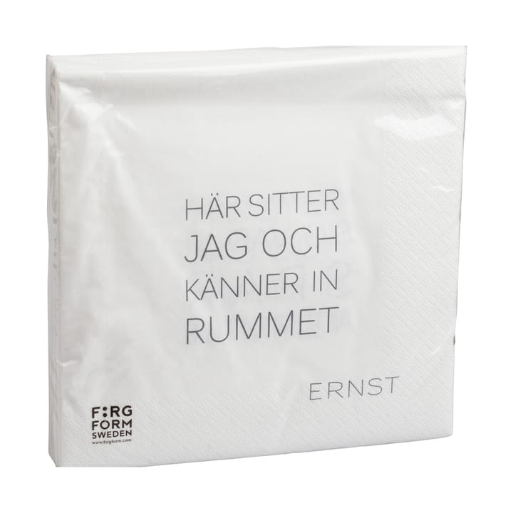 Ernst ナプキン with citat Tid-Rum 20パック - White - ERNST | エルンスト