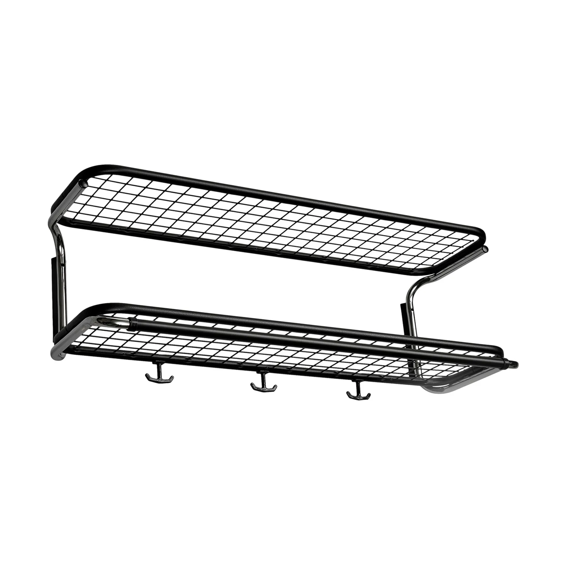 Classic 650 ハットシェルフ, Black/chrome, 2 levels, 70 cm Essem Design | エッセムデザイン