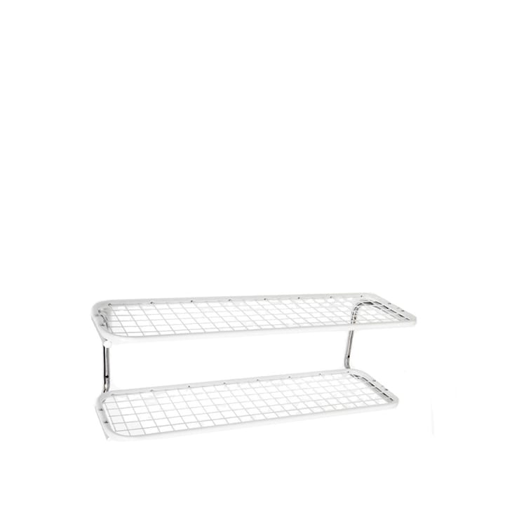 Classic 650 シューズシェル�フ - White/chrome, 2 levels, 100 cm - Essem Design | エッセムデザイン