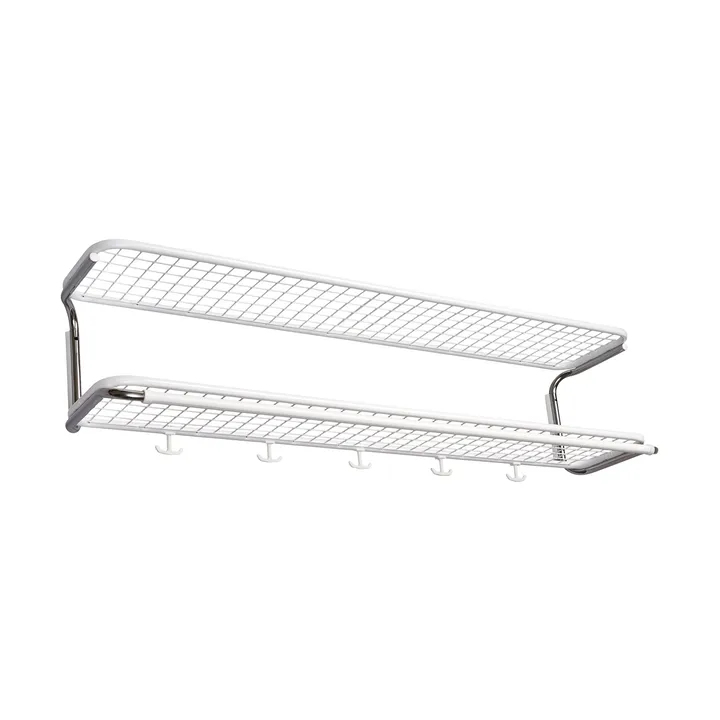 Classic 650 ハットシェルフ - White/chrome, 2 levels, 120 cm - Essem Design | エッセムデザイン
