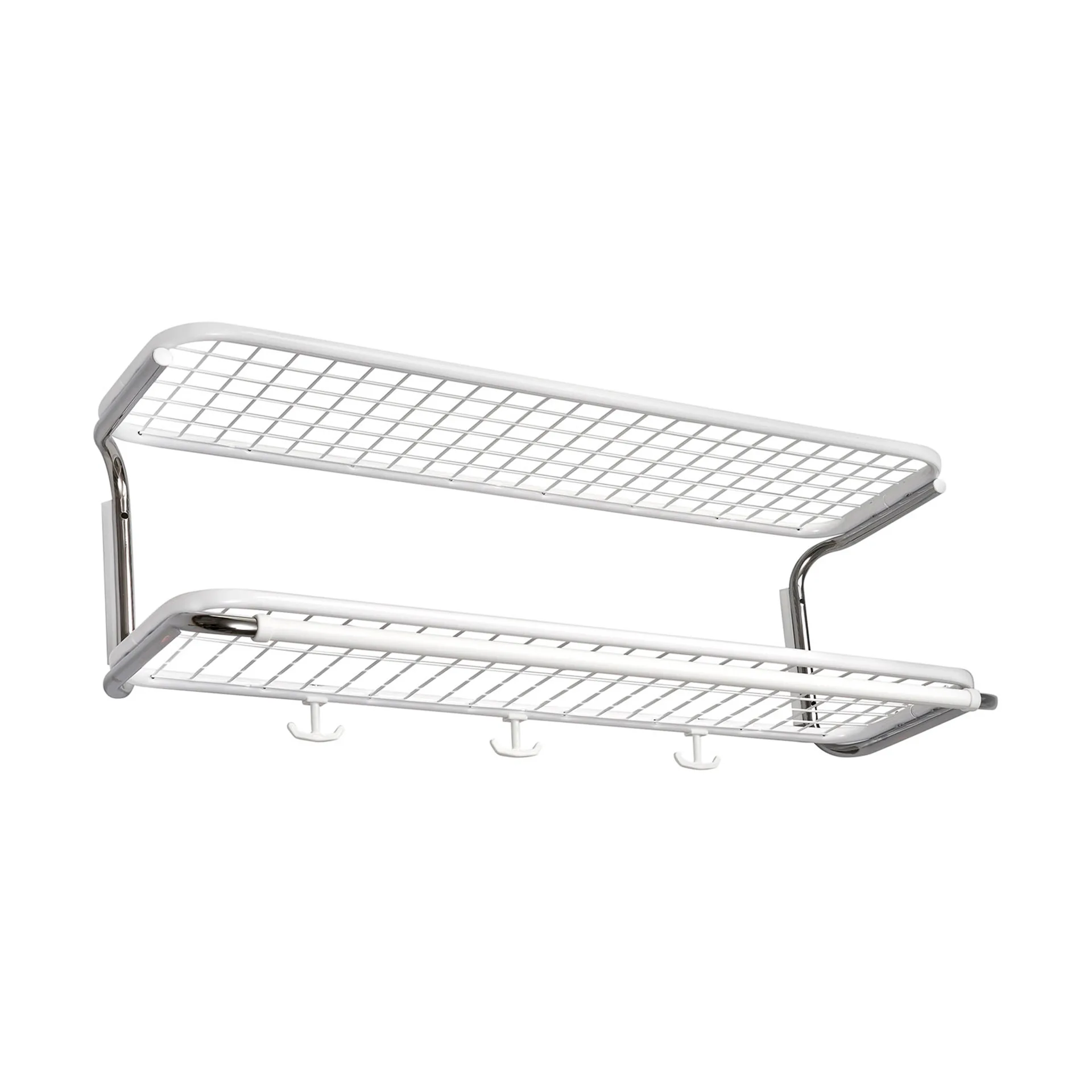 Classic 650 ハットシェルフ, White/chrome, 2 levels, 80 cm Essem Design | エッセムデザイン