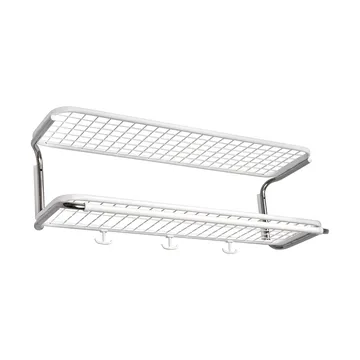 Classic 650 ハットシェルフ - White/chrome, 2 levels, 80 cm - Essem Design | エッセムデザイン