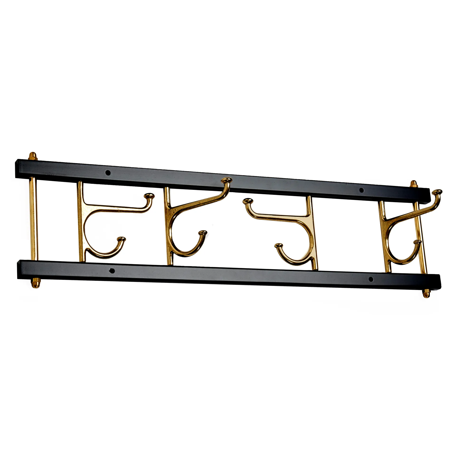 Maxi 4 Dekorativ フック rail, black-brass Essem Design | エッセムデザイン