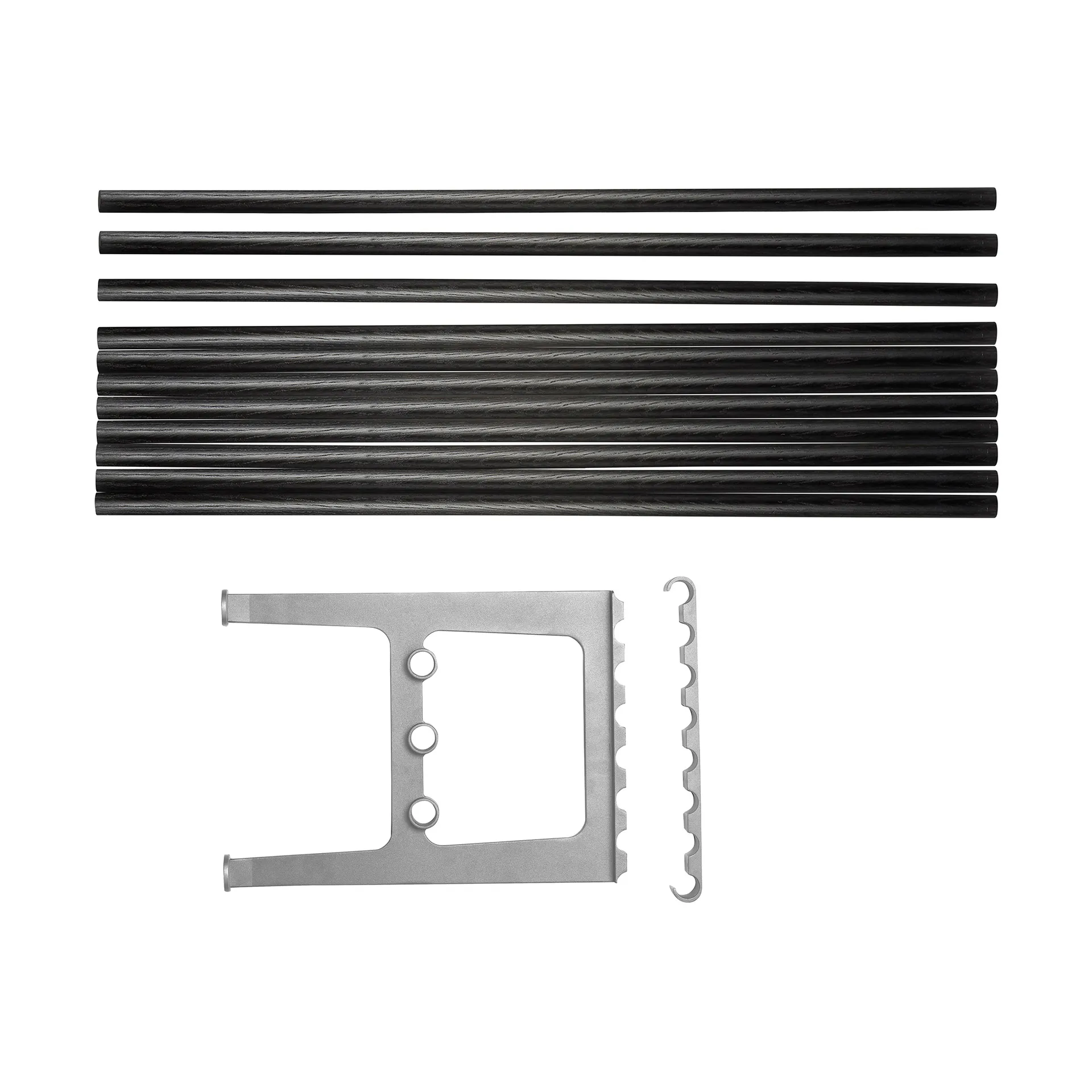 Nostalgi ベンチ エクステンション 100 cm, Black stained oak-aluminium Essem Design | エッセムデザイン