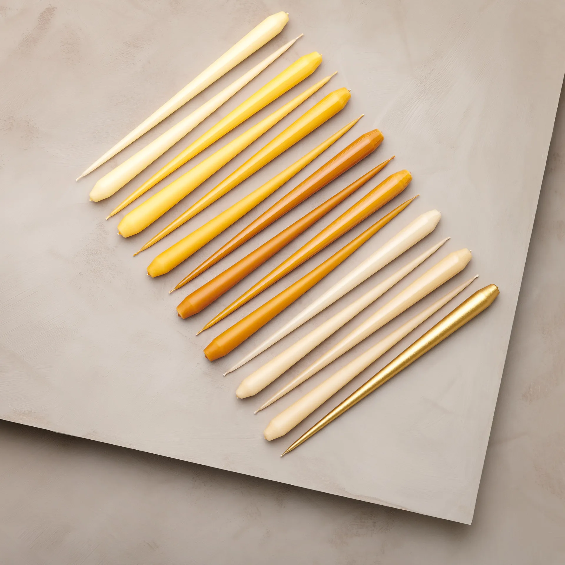 ester and erik キャンドル 32 cm 4パック メタルic, Gold ester & erik | エスター & エリック