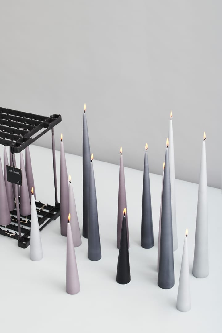 ester and erik シャンデリアキャンドル 37 cm 2本セット マット, dark grey 74 ester & erik | エスター & エリック