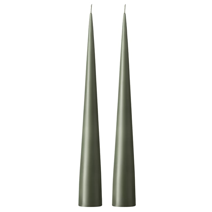 ester and erik シャンデリアキャンドル 37 cm 2本セット マット - military green 70 - Ester & erik | エスター & エリック
