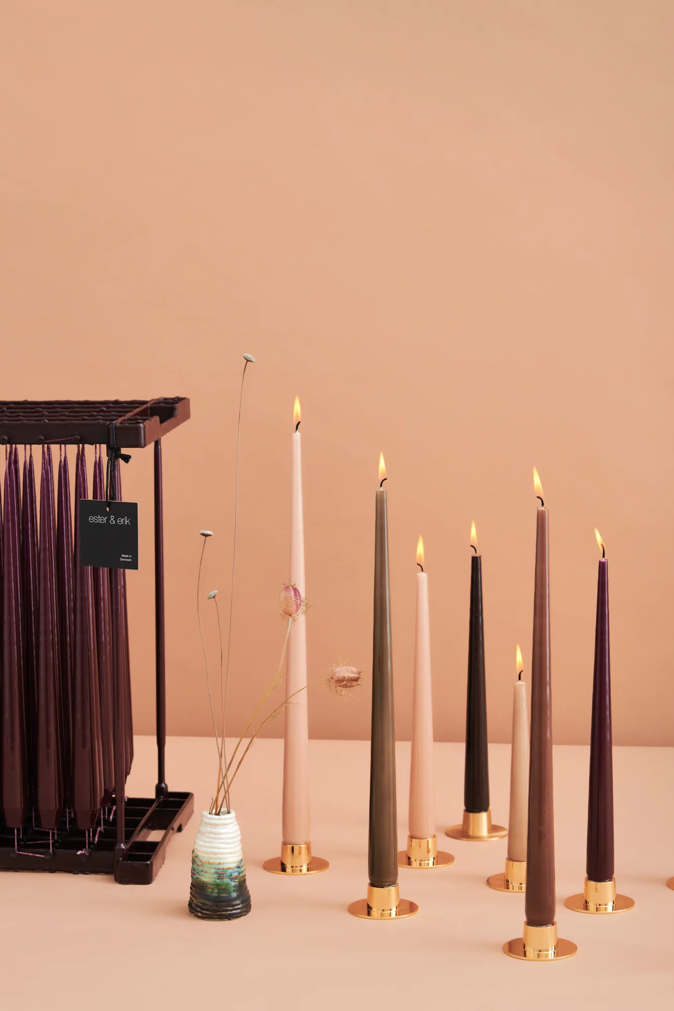 ester and erik キャンドルスティック smooth 2パック, Gold ester & erik | エスター & エリック