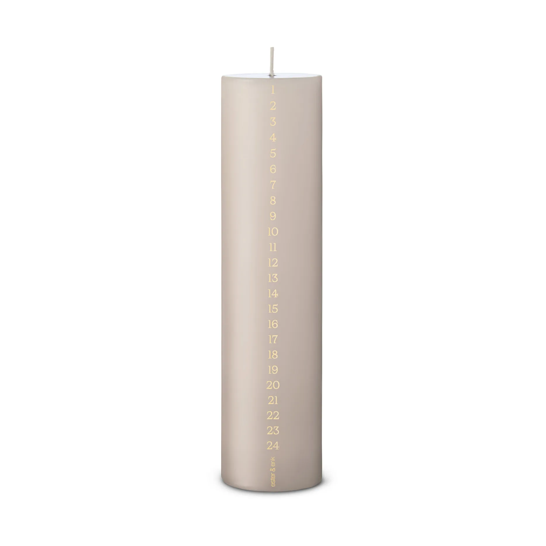 ester & erik アドベントキャンドル 25 cm, 22 linen grey ester & erik | エスター & エリック