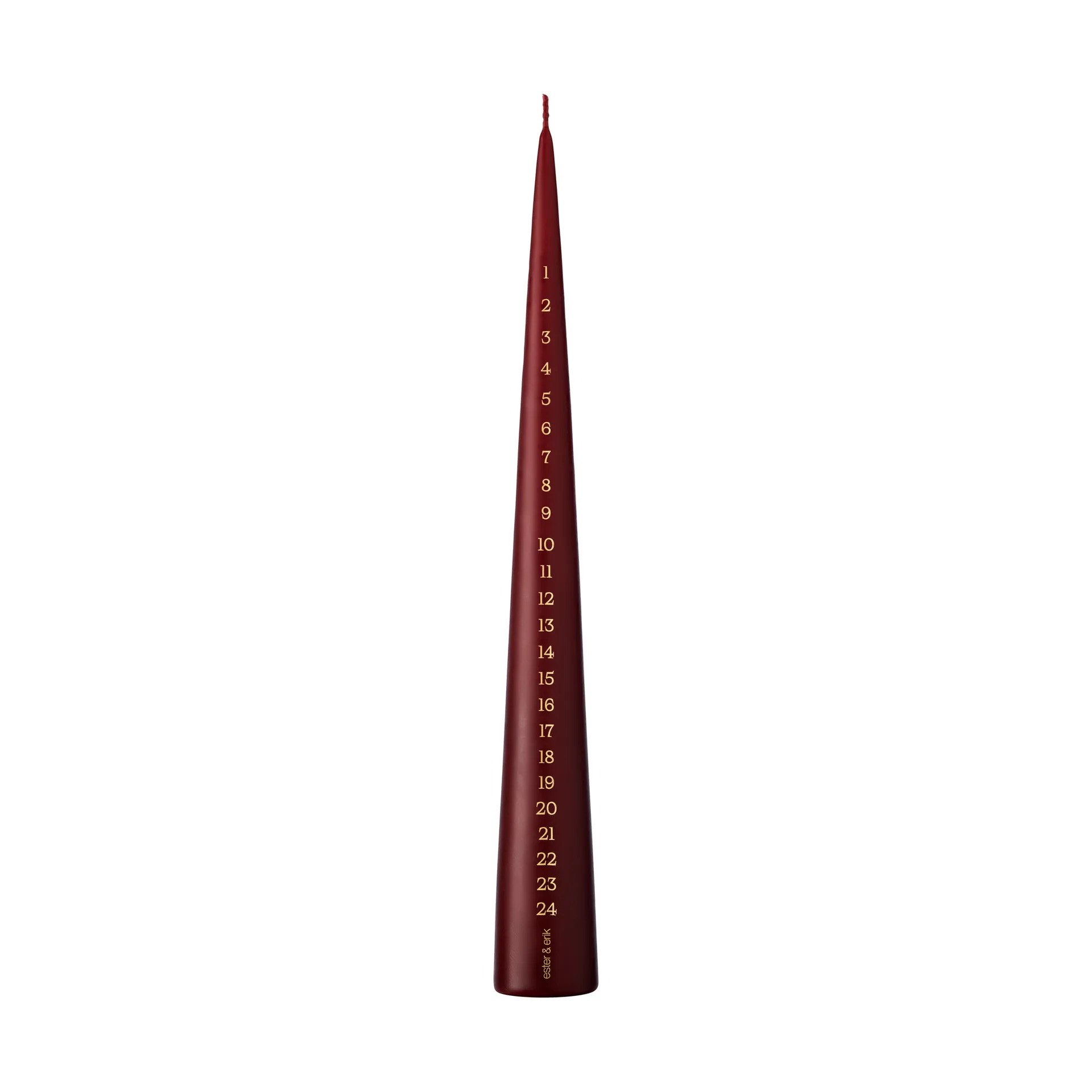 ester & erik アドベントキャンドル 37 cm, 44/2 deep wine ester & erik | エスター & エリック