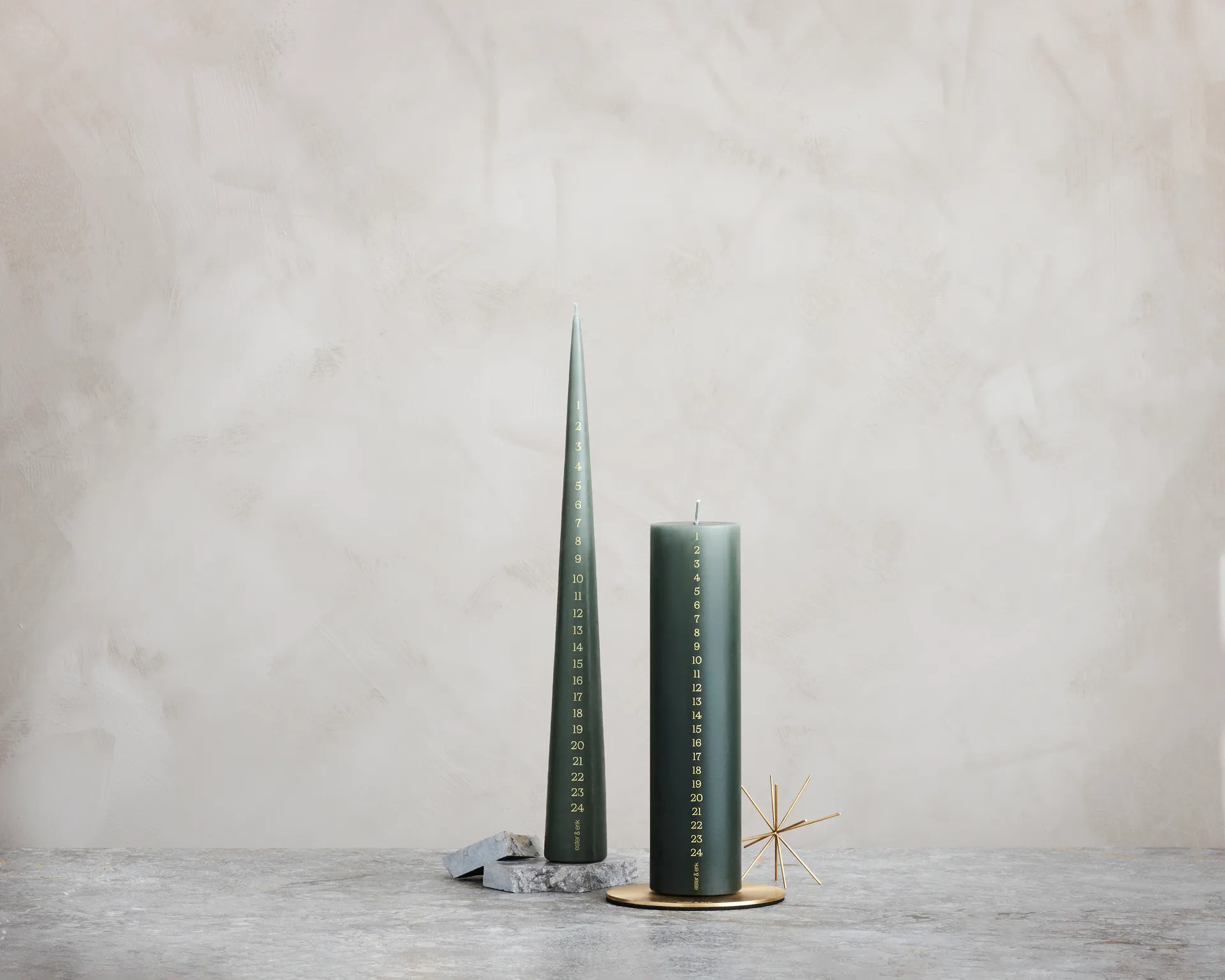 ester & erik アドベントキャンドル 37 cm, 60 noble pine ester & erik | エスター & エリック