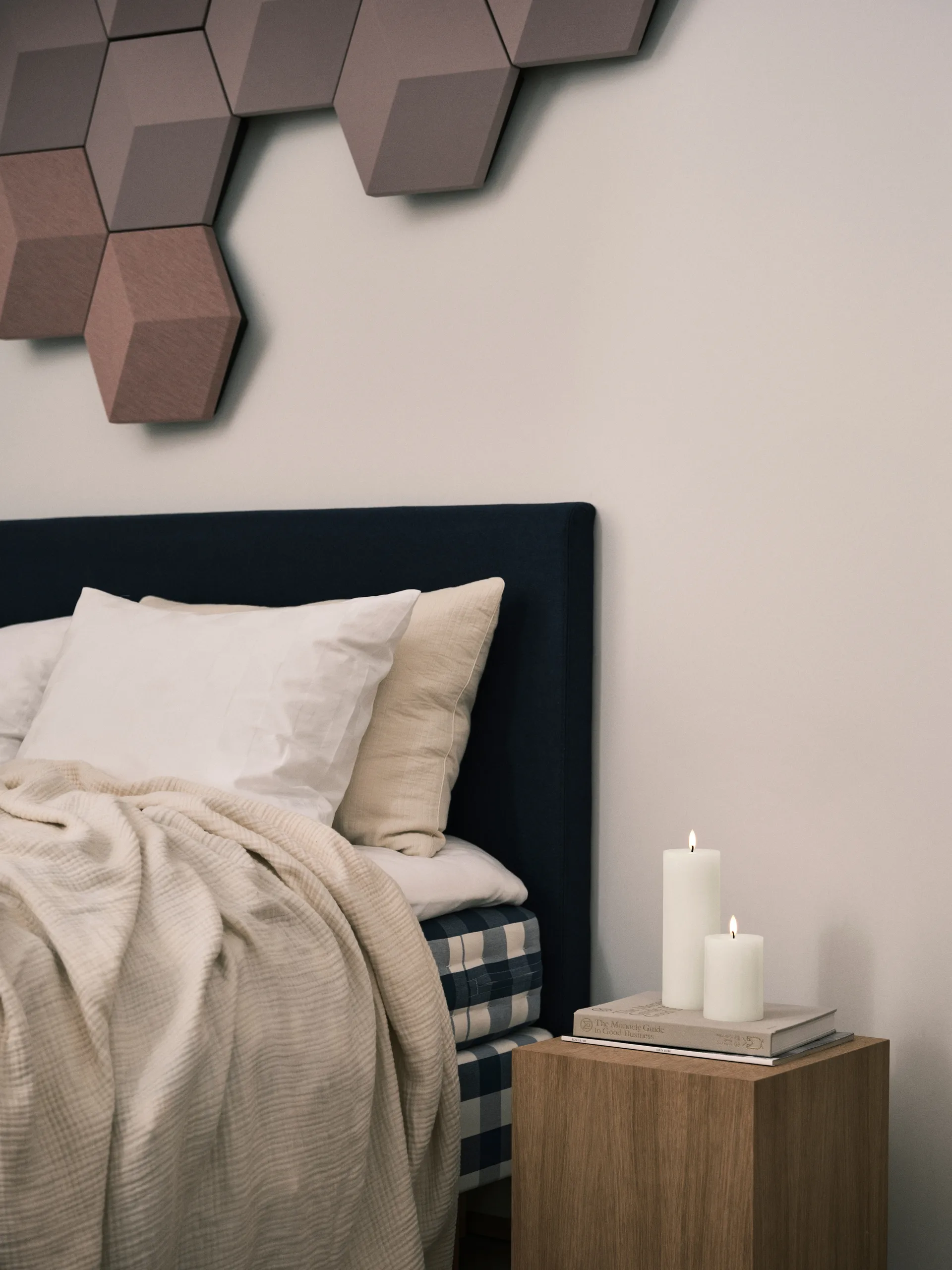 ester & erik ブロックキャンドル LED, 06 Ivory, 20 cm ester & erik | エスター & エリック