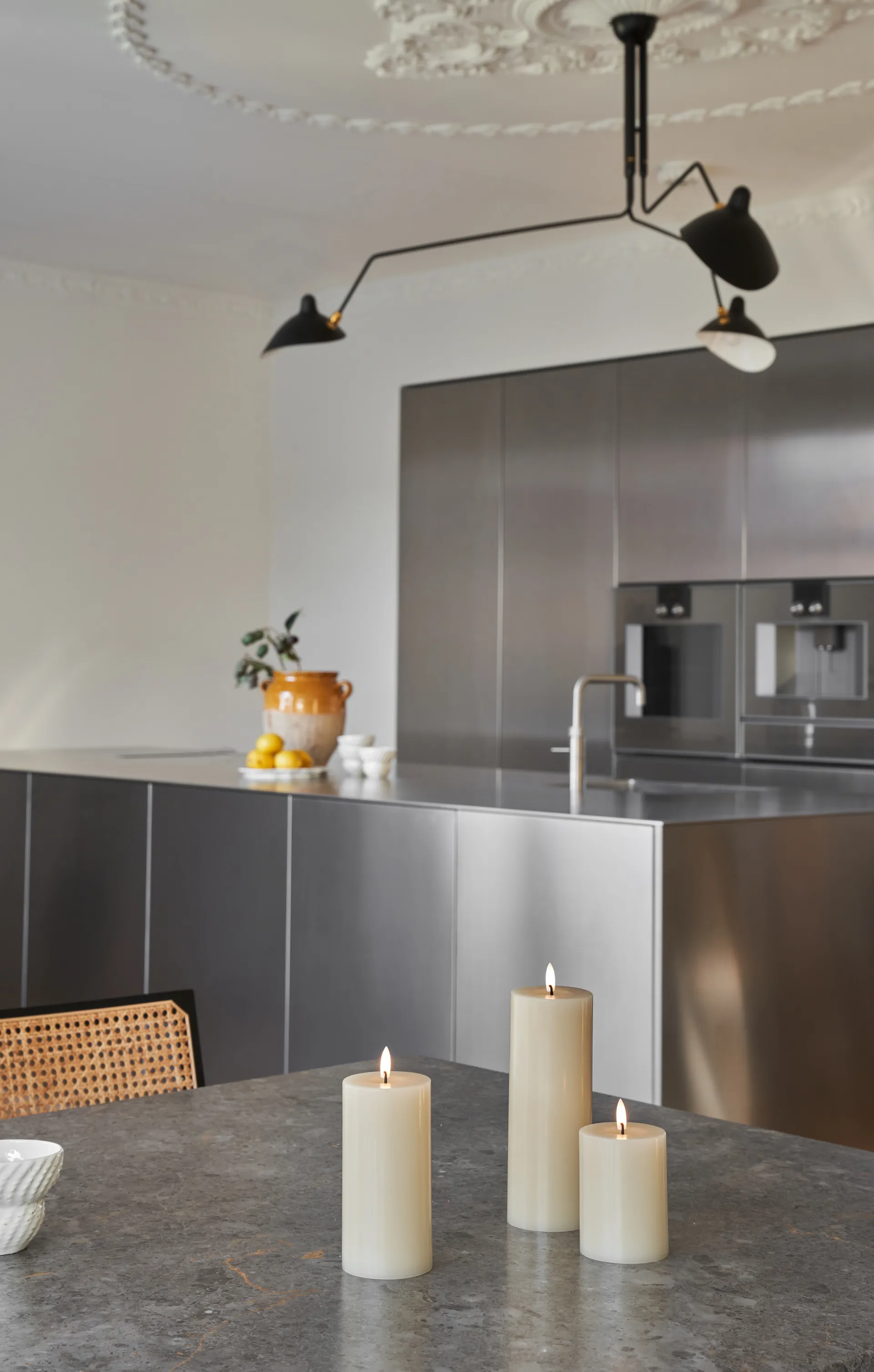 ester & erik ブロックキャンドル LED, 14 Pale ginger, 10 cm ester & erik | エスター & エリック