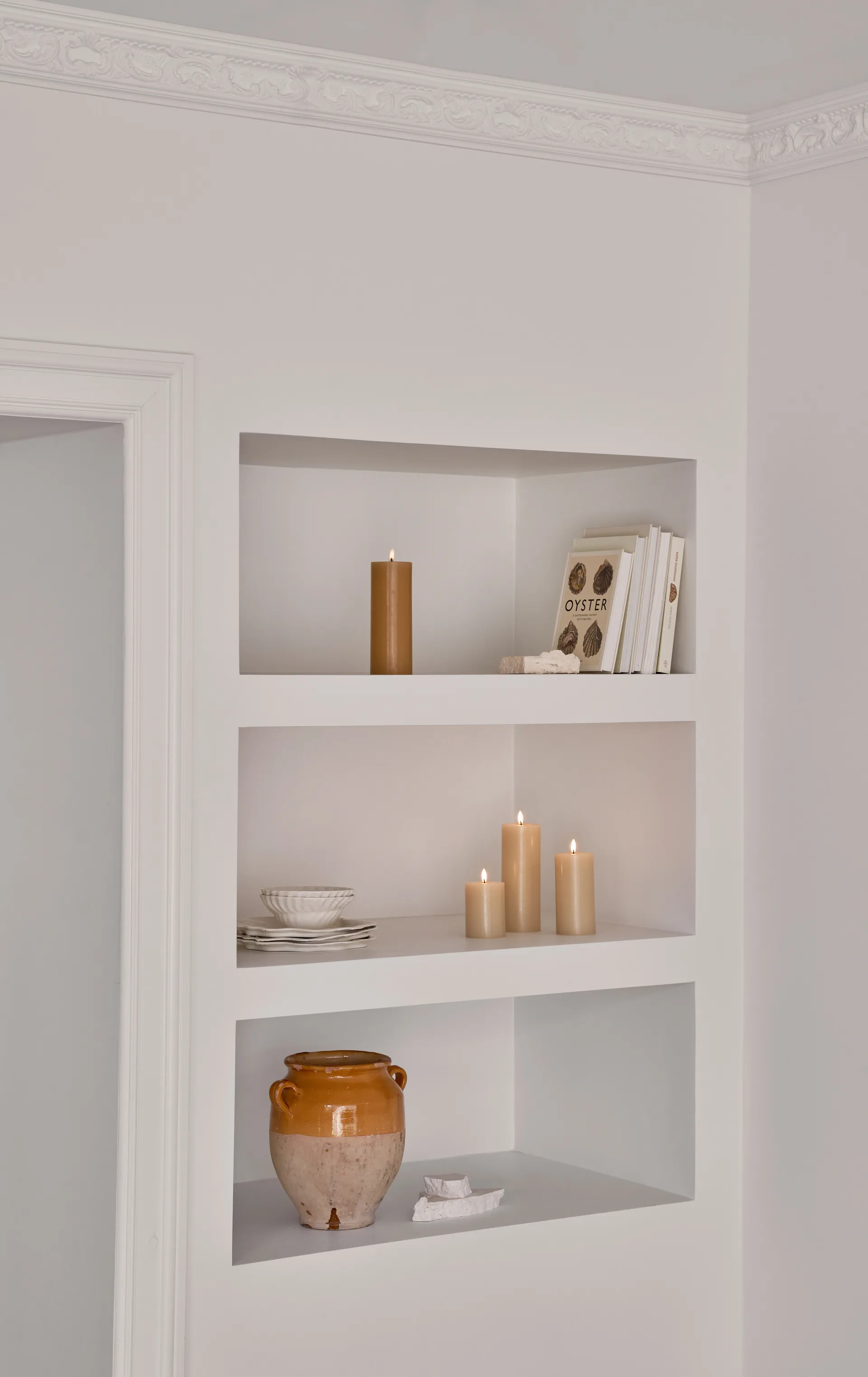 ester & erik ブロックキャンドル LED, 14 Pale ginger, 10 cm ester & erik | エスター & エリック