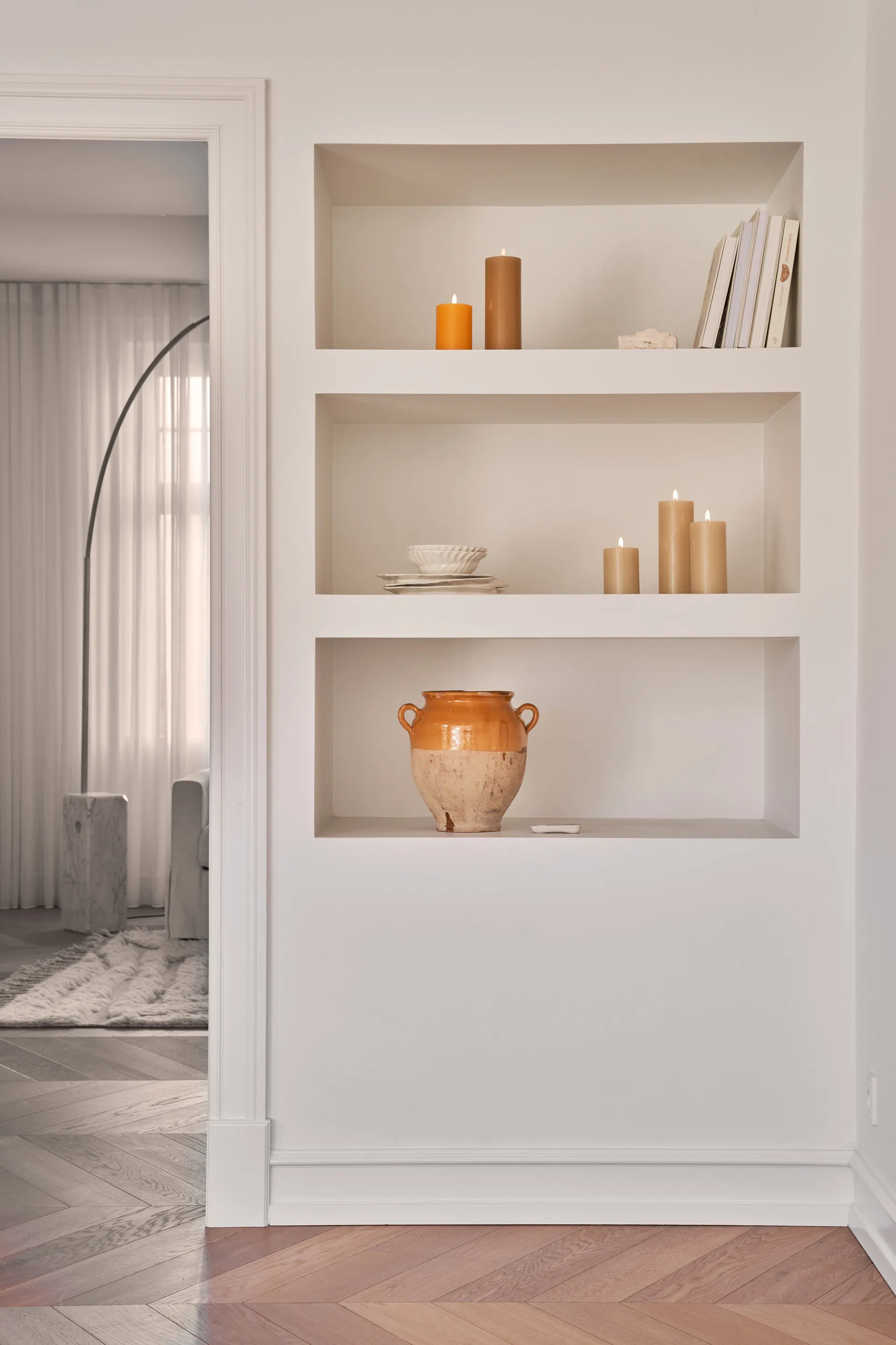 ester & erik ブロックキャンドル LED, 14 Pale ginger, 10 cm ester & erik | エスター & エリック