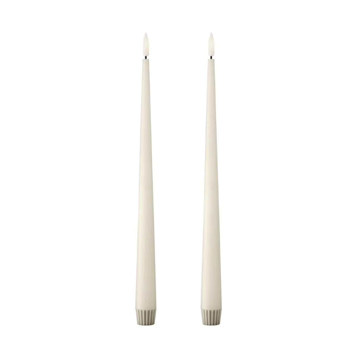 ester & erik テーパードキャンドル LED 2本, 06 Ivory, 30 cm ester & erik | エスター & エリック
