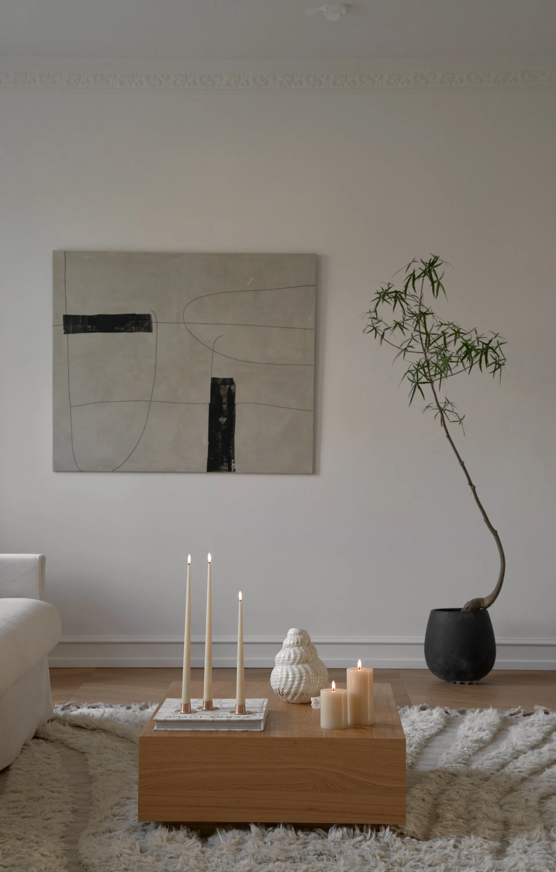 ester & erik テーパードキャンドル LED 2本, 14 Pale ginger , 30 cm ester & erik | エスター & エリック