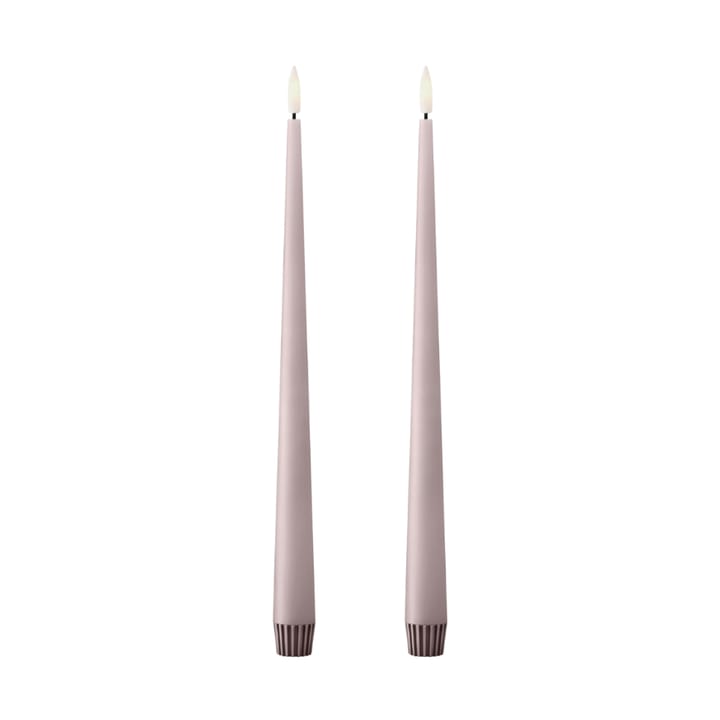 ester & erik テーパードキャンドル LED 2本 - 52 Soft Rose , 30 cm - Ester & erik | エスター & エリック