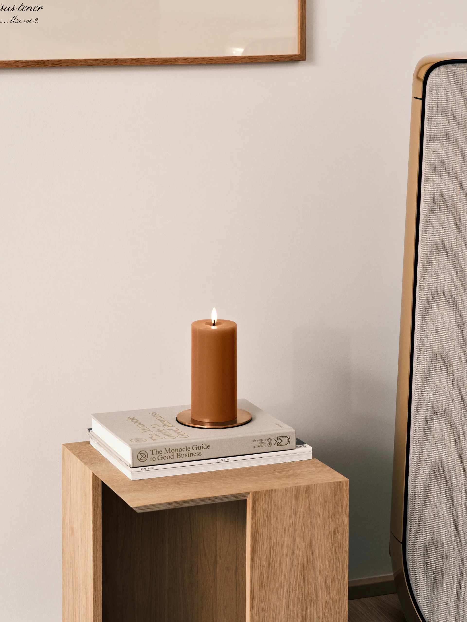 ester & erik ブロックキャンドル LED, 23 Raw Toffee, 15 cm ester & erik | エスター & エリック