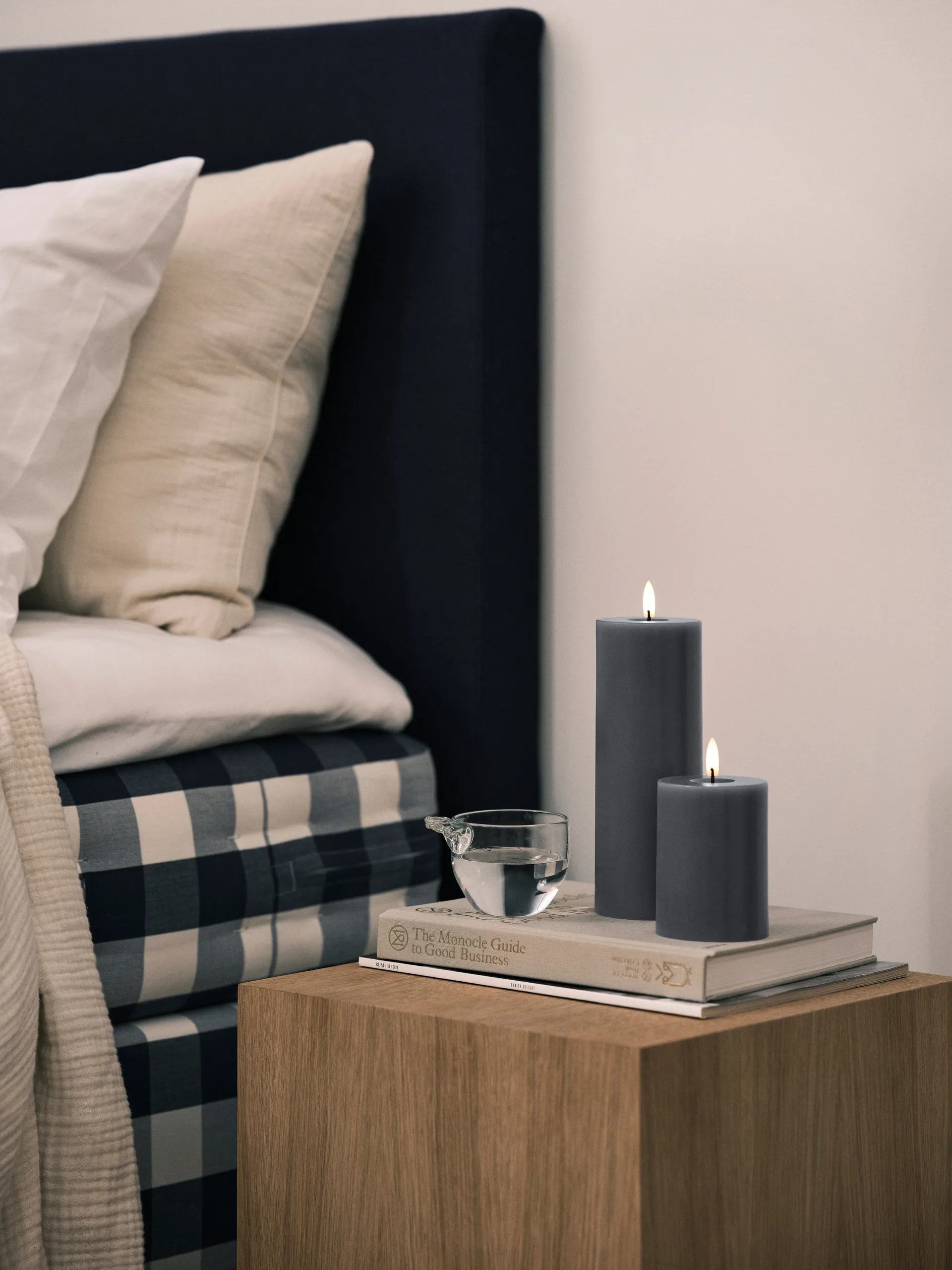 ester & erik ブロックキャンドル LED, 74 Dark Slate, 10 cm ester & erik | エスター & エリック