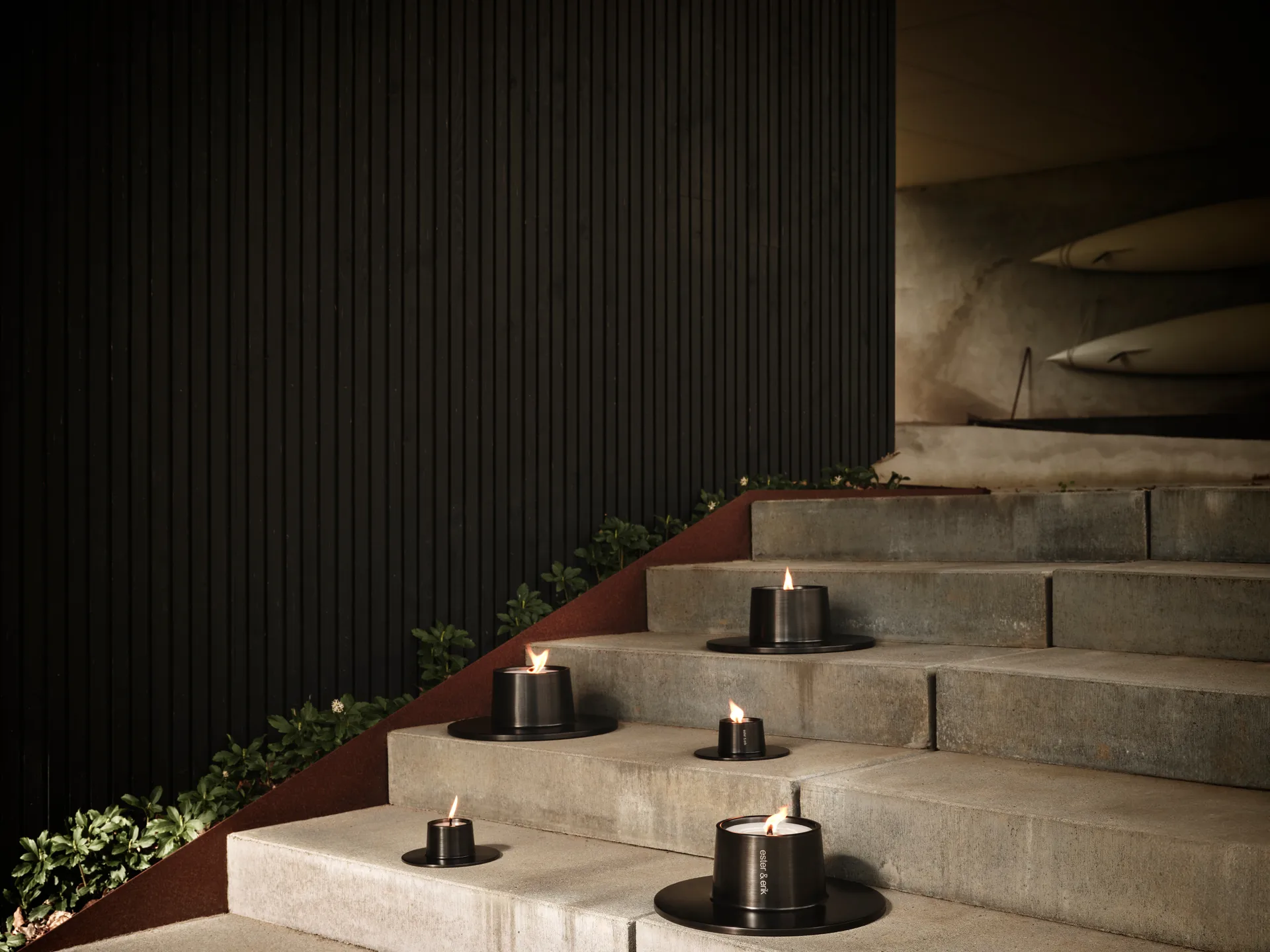 ester & erik アウトドア キャンドルホルダー small Ø16 cm, Black ester & erik | エスター & エリック