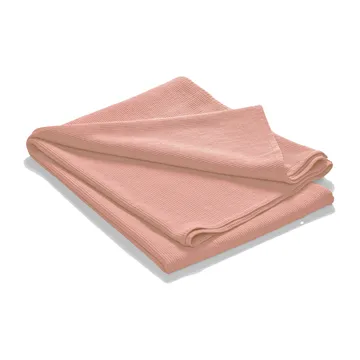 Stripe ベッドスプレッド ストーンウォッシュ コットン 180x260 - Dusty rose - Etol Design | エトルデザイン