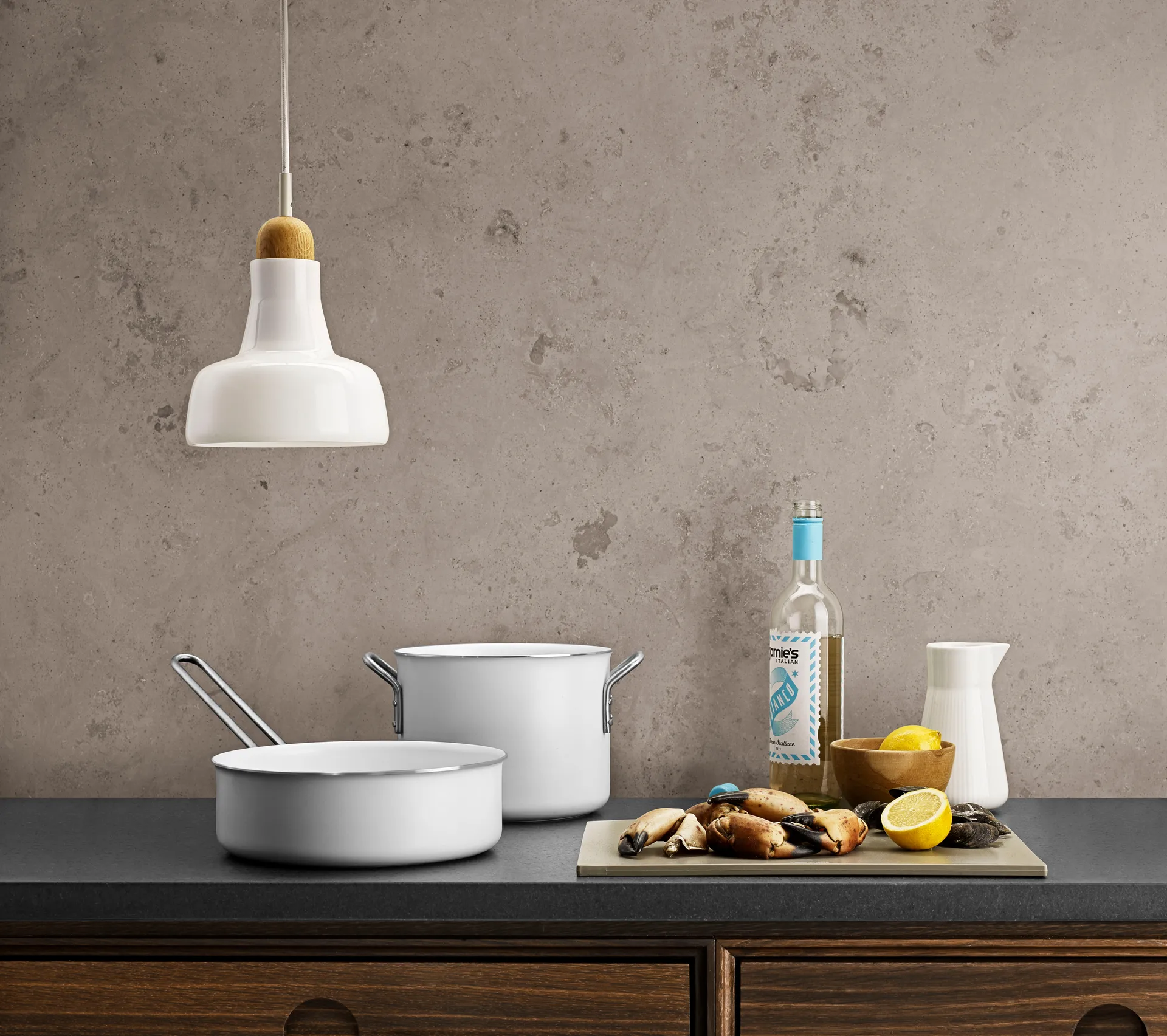 Eva Trio White Line Slip-Let セラミック鍋, 4.8 L Eva Solo | エバソロ