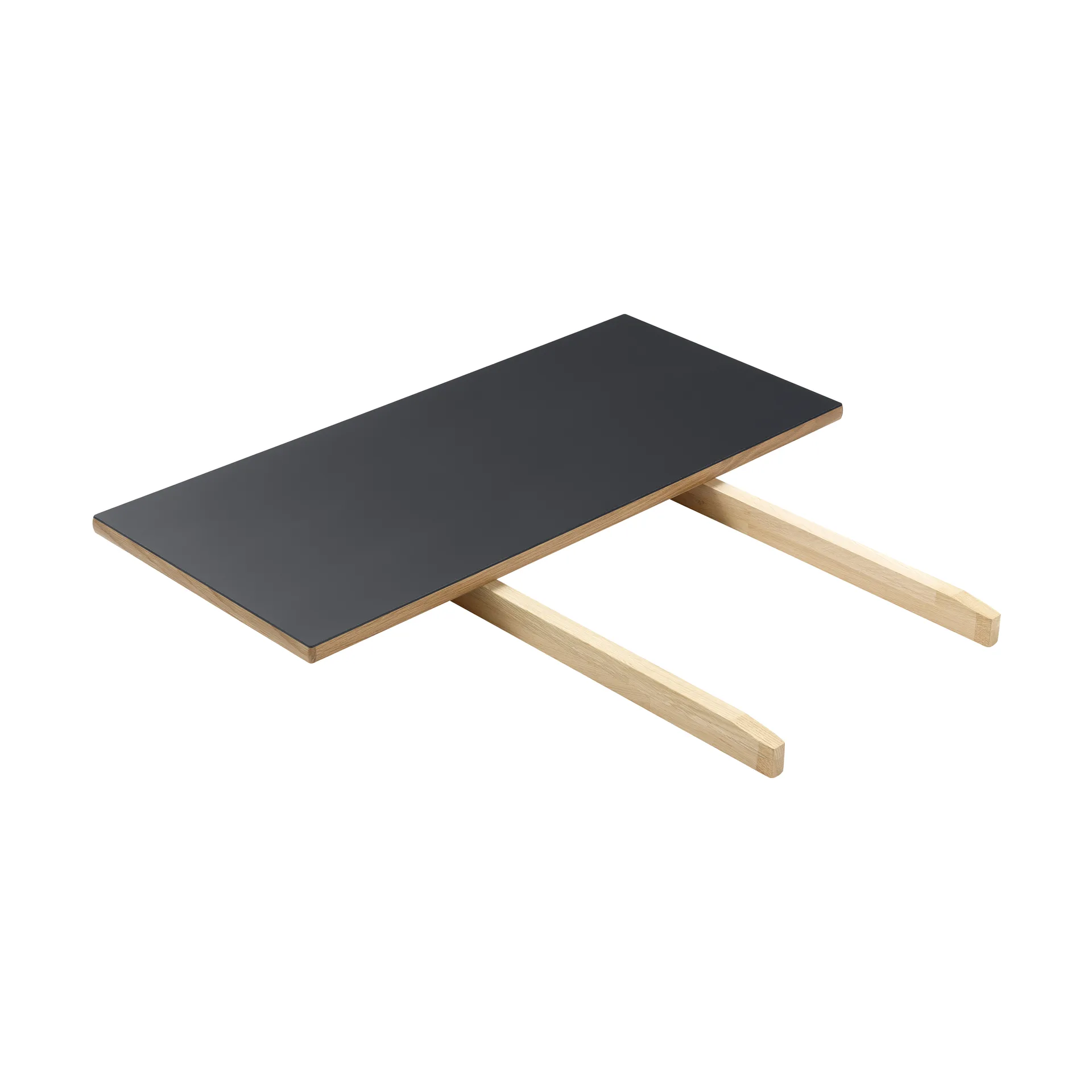 C35L エクステンションリーフ 82x37 cm, Black linoleum–oak natural water-based lacquer FDB Møbler