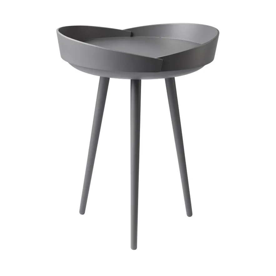 D106 Bakkedal tray テーブル Ø38 cm, Beech dark blue painted FDB Møbler